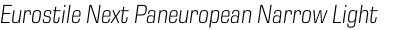 Eurostile Next Paneuropean Narrow Light Italic